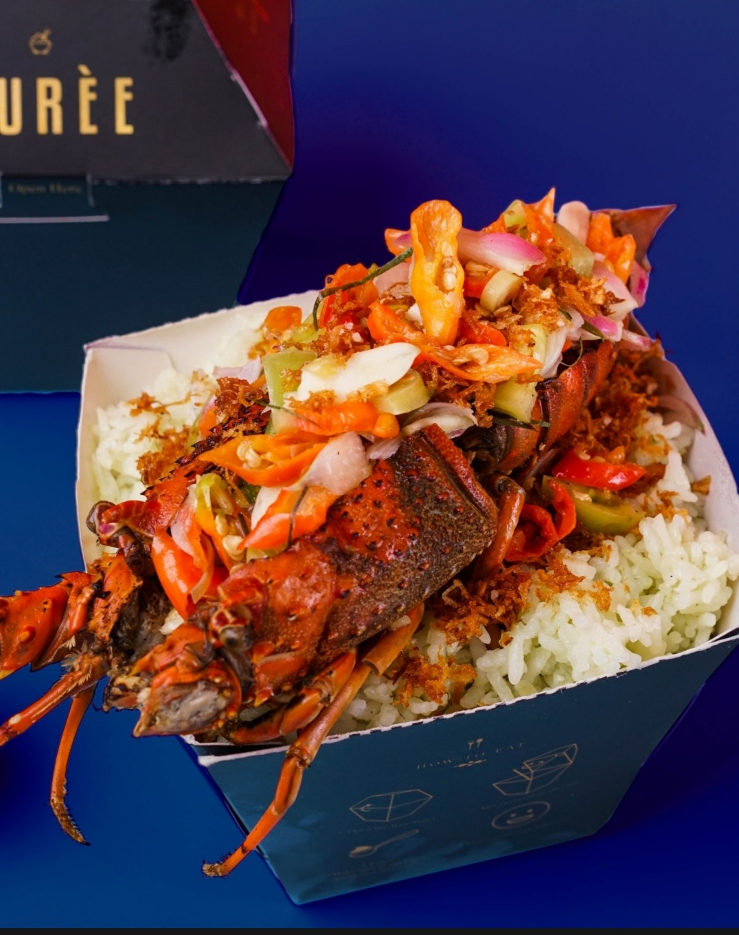 Grilled Lobster Dabu Matah With Lime Rice