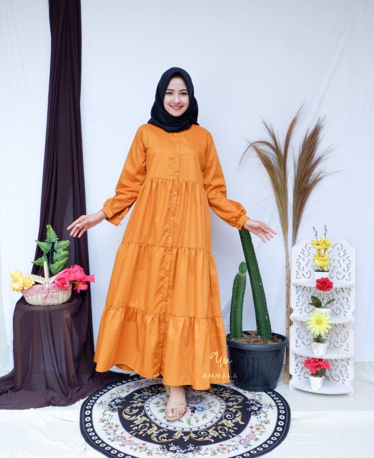 Ammara01 Rempel Mustard - Dress